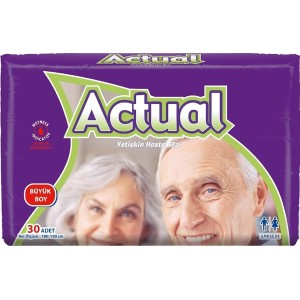 ACTUAL Belbantlı Hasta Bezi BÜYÜK ( LARGE ) 30 ADET ACTUAL Belbantlı Hasta Bezi BÜYÜK ( LARGE ) 30 ADET