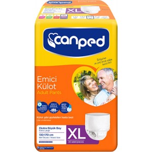 Canped Ekstra Büyük Boy XL 30 Lu Emici Külot Canped Ekstra Büyük Boy XL 30 Lu Emici Külot