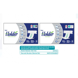 HOLDER  Belbantlı Hasta Bezi EKSTRA BÜYÜK(X-LARGE) 30 ADET