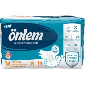 ÖNLEM  Belbantlı Hasta Bezi Orta BOY ( Medium ) 30 ADET ÖNLEM  Belbantlı Hasta Bezi Orta BOY ( Medium ) 30 ADET